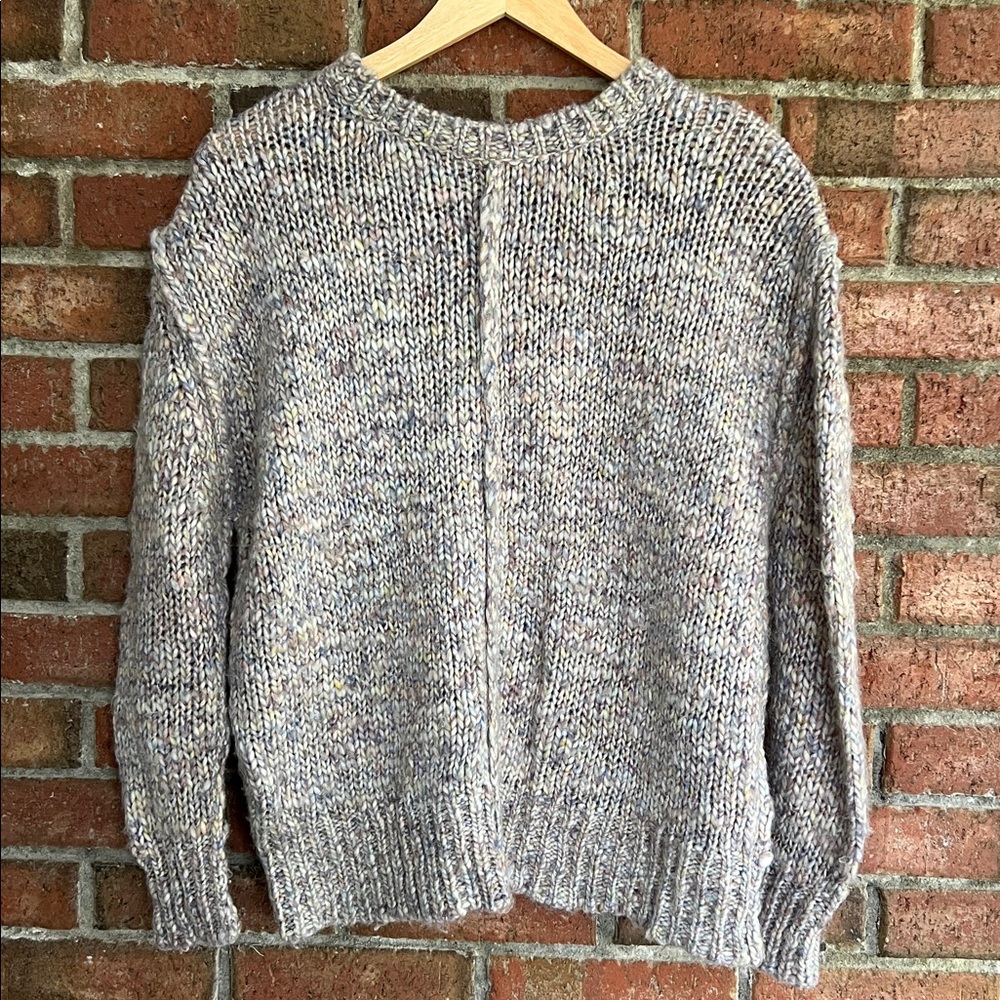 Magaschoni Pastel Multi Colored Wool Blend Knit Sweater size M